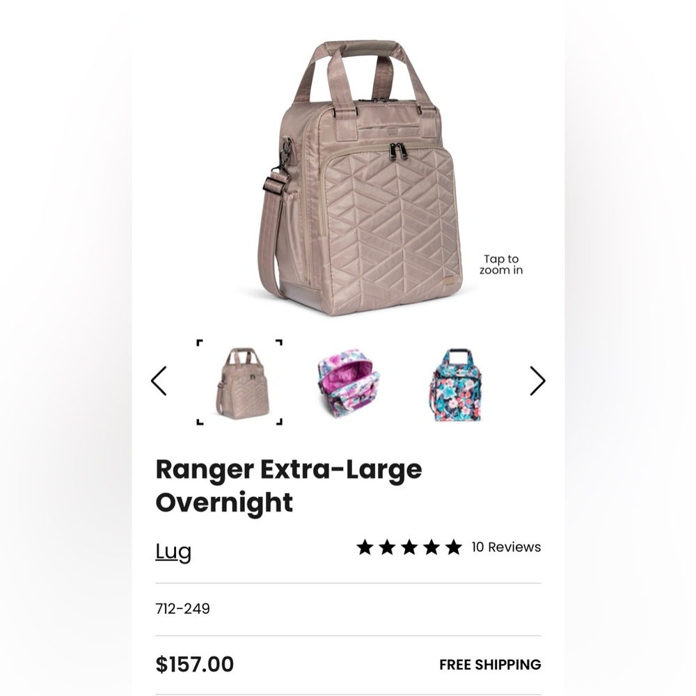 Ranger Extra Large Overnight Bag New Without Tags